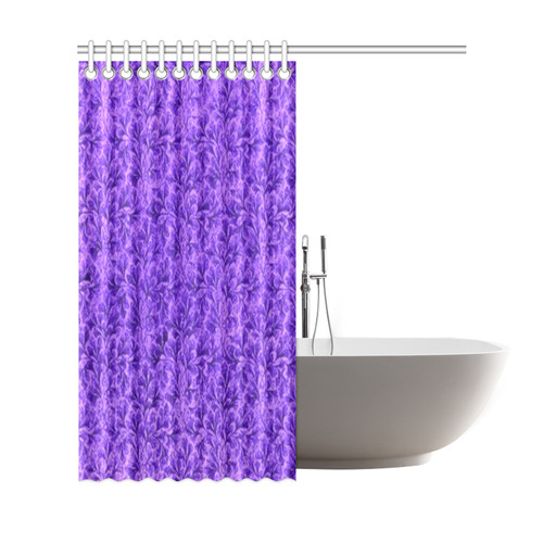 Vintage Floral Lace Leaf Amethyst Purple Shower Curtain 69"x72"