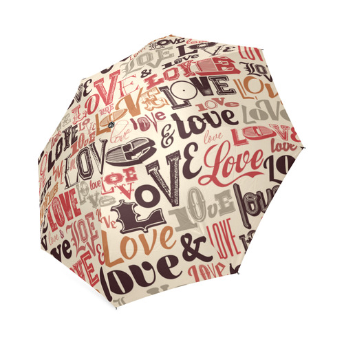 love_vintage_01_AI8-1 love Foldable Umbrella (Model U01)