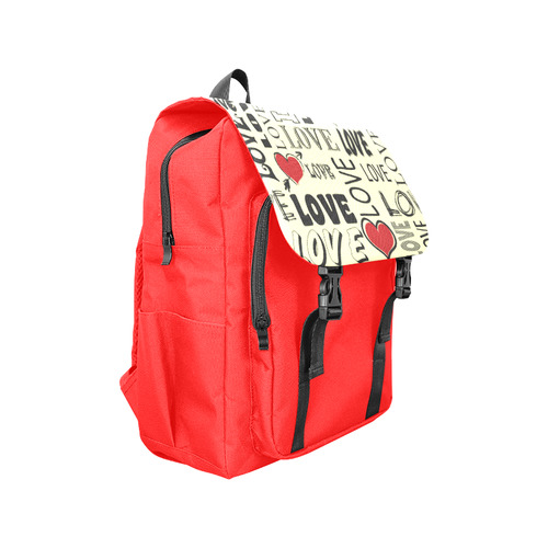 Love text design Casual Shoulders Backpack (Model 1623)