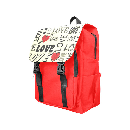 Love text design Casual Shoulders Backpack (Model 1623)