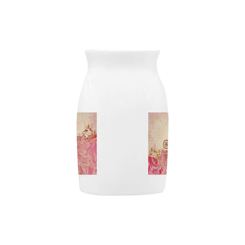 Beautiful vintage design soft colors Milk Cup (Large) 450ml