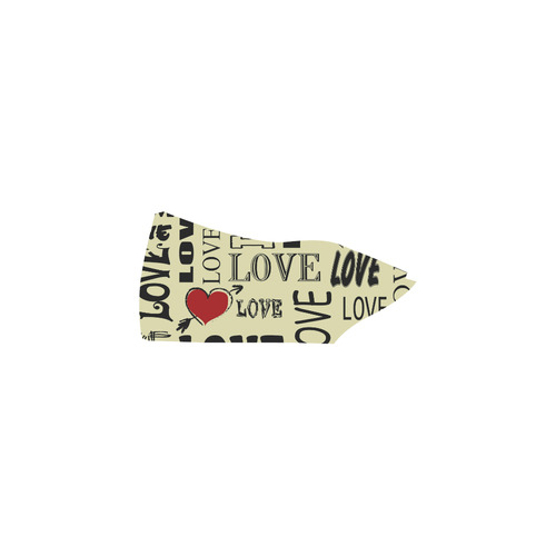 Love text design Slip-on Canvas Shoes for Kid (Model 019)