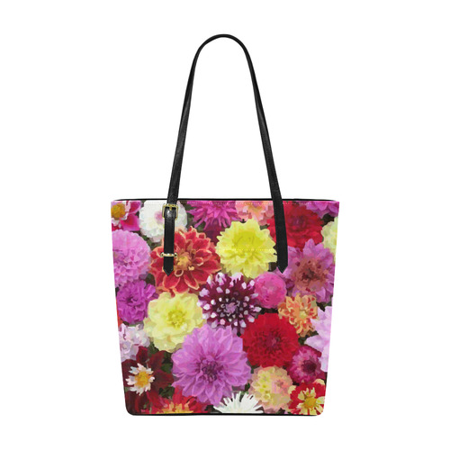 Bright Colorful Red Pink Yellow Floral Euramerican Tote Bag/Small (Model 1655)