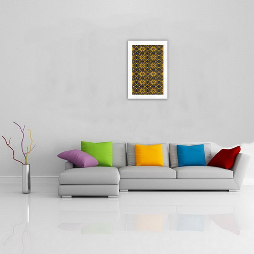 Golden Metallics Lights Kaleidoscope Mandala 2 Art Print 19‘’x28‘’