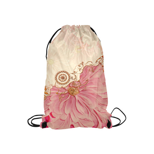 Beautiful vintage design soft colors Small Drawstring Bag Model 1604 (Twin Sides) 11"(W) * 17.7"(H)
