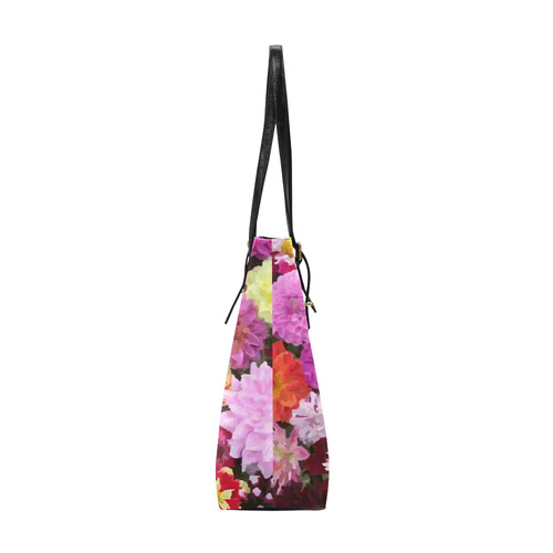 Bright Colorful Red Pink Yellow Floral Euramerican Tote Bag/Small (Model 1655)