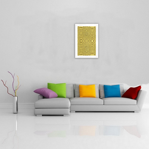 Golden Metallics Lights Kaleidoscope Mandala 1 Art Print 19‘’x28‘’