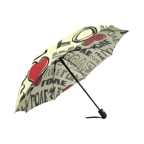 Love text design Auto-Foldable Umbrella (Model U04)