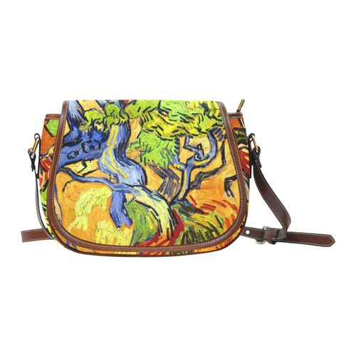 Van Gogh Tree Roots Undergrowth Saddle Bag/Large (Model 1649)