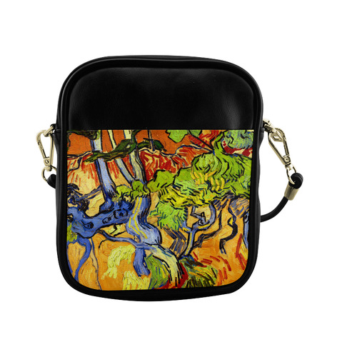 Van Gogh Tree Roots Undergrowth Sling Bag (Model 1627)