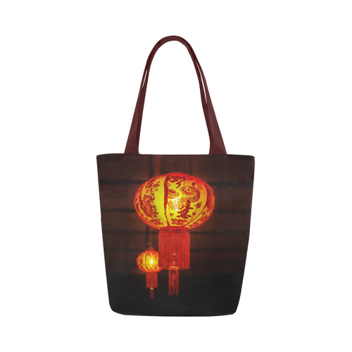 Red Chinese Lanterns Home Decoration Canvas Tote Bag (Model 1657)