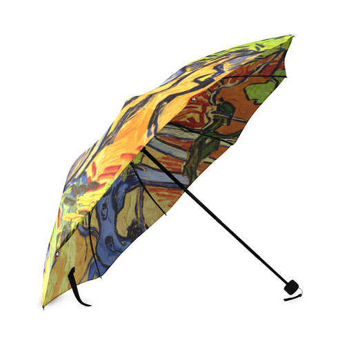 Van Gogh Tree Roots Undergrowth Foldable Umbrella (Model U01)