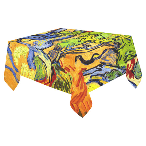 Van Gogh Tree Roots Undergrowth Cotton Linen Tablecloth 52"x 70"