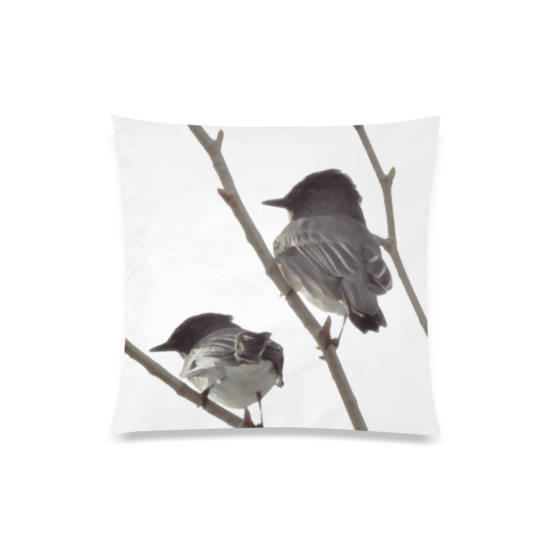 Winter Birds Custom Zippered Pillow Case 20"x20"(Twin Sides) ID D1235872