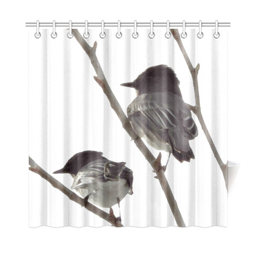 Winter Birds Shower Curtain 72"x72"