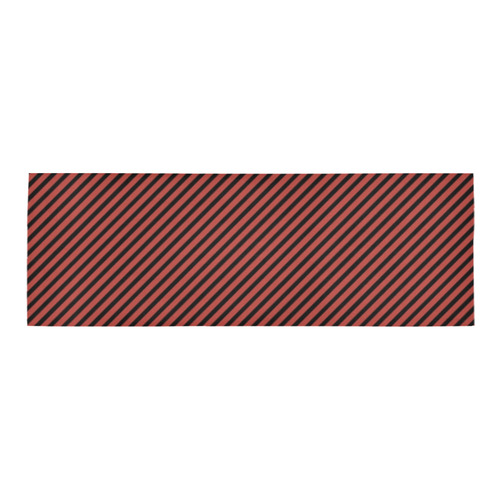 Aurora Red and Black Stripe Area Rug 9'6''x3'3''