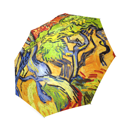 Van Gogh Tree Roots Undergrowth Foldable Umbrella (Model U01)