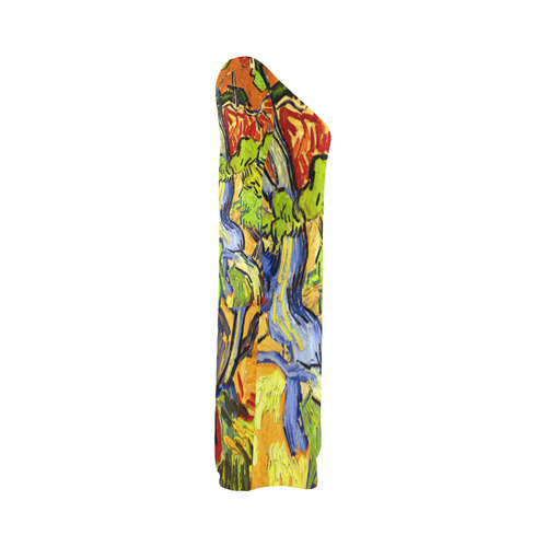 Van Gogh Tree Roots Undergrowth Bateau A-Line Skirt (D21)