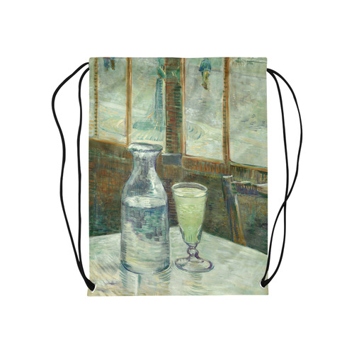 Van Gogh Cafe Table with Absinthe Medium Drawstring Bag Model 1604 (Twin Sides) 13.8"(W) * 18.1"(H)