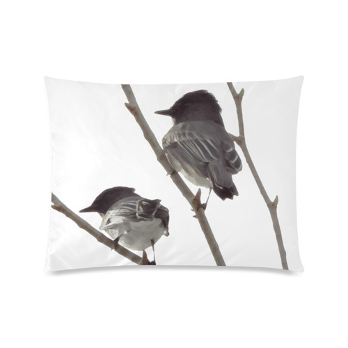 Winter Birds Custom Zippered Pillow Case 20"x26"(Twin Sides)