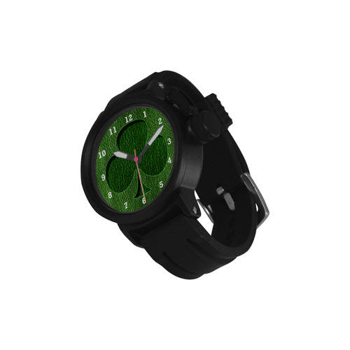 Leather-Look Irish Clover Men's Sports Watch(Model 309)