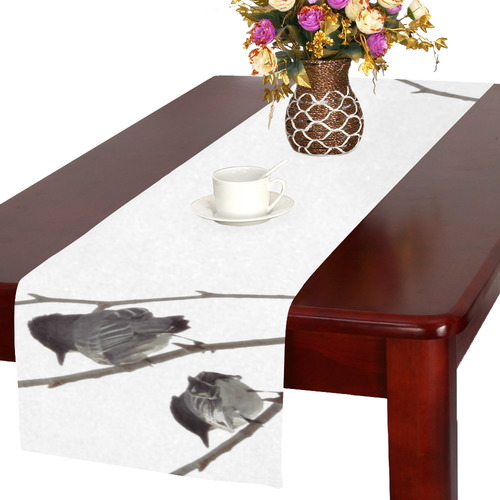 Winter Birds Table Runner 16x72 inch