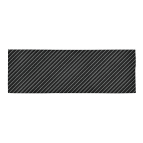 Dark Shadow and Black Stripe Area Rug 9'6''x3'3''