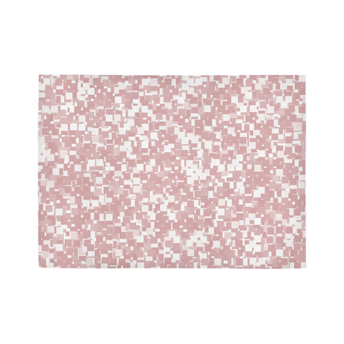 Bridal Rose Pixels Area Rug7'x5'