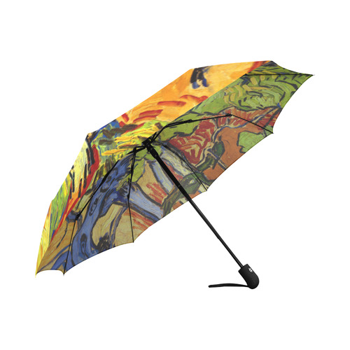 Van Gogh Tree Roots Undergrowth Auto-Foldable Umbrella (Model U04)