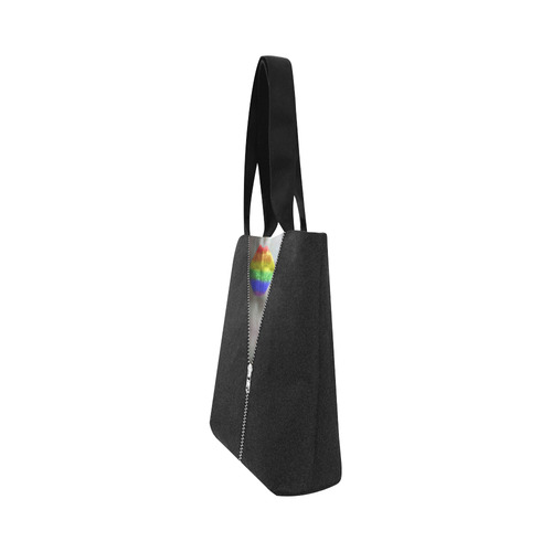 ZIPPER RAINBOW KISS LIPS Canvas Tote Bag (Model 1657)