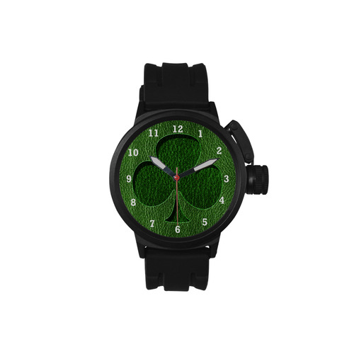 Leather-Look Irish Clover Men's Sports Watch(Model 309)