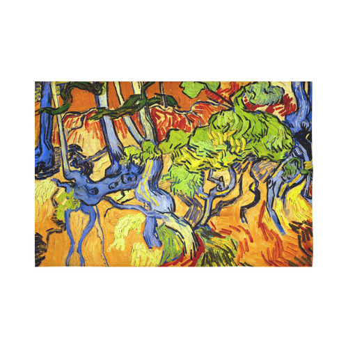 Van Gogh Tree Roots Undergrowth Cotton Linen Wall Tapestry 90"x 60"