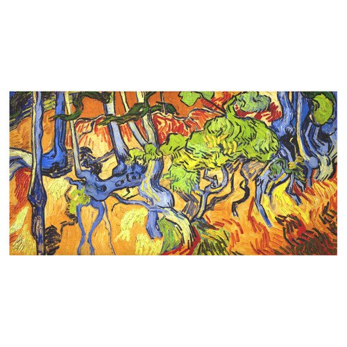 Van Gogh Tree Roots Undergrowth Cotton Linen Tablecloth 60"x120"