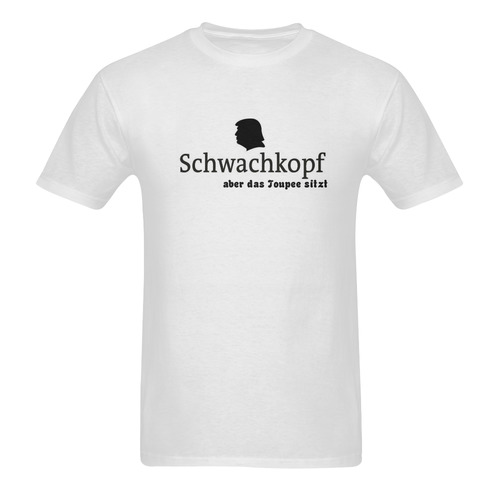 Schwachkopf / Trump by Popart Lover Men's T-Shirt in USA Size (Two Sides Printing)