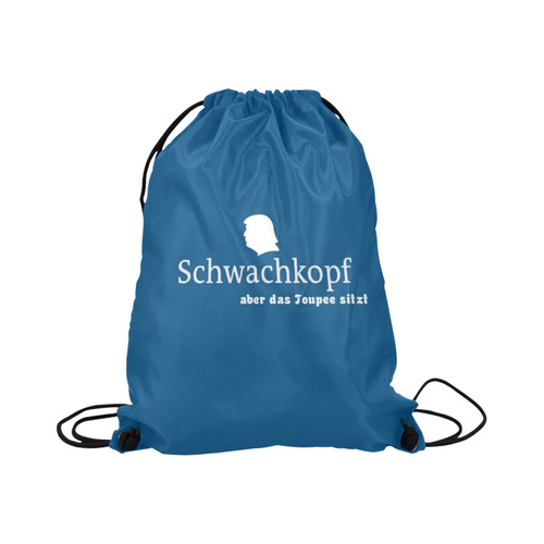Schwachkopf / Trump by Popart Lover Large Drawstring Bag Model 1604 (Twin Sides)  16.5"(W) * 19.3"(H)