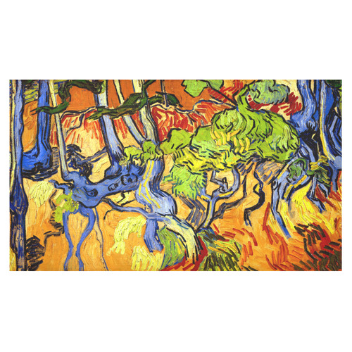 Van Gogh Tree Roots Undergrowth Cotton Linen Tablecloth 60"x 104"