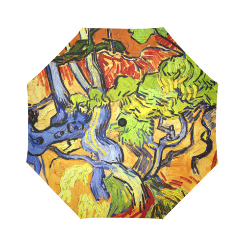 Van Gogh Tree Roots Undergrowth Auto-Foldable Umbrella (Model U04)