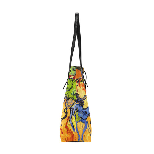 Van Gogh Tree Roots Undergrowth Euramerican Tote Bag/Small (Model 1655)