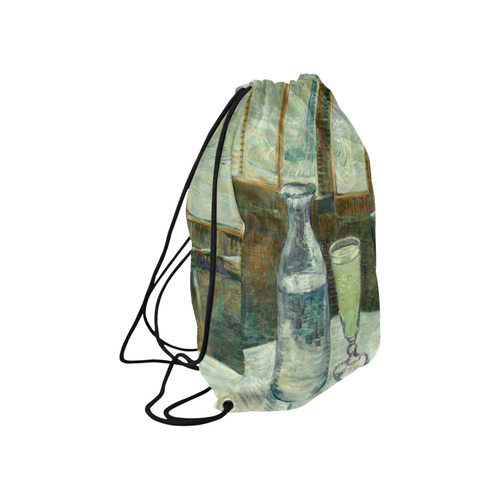 Van Gogh Cafe Table with Absinthe Large Drawstring Bag Model 1604 (Twin Sides)  16.5"(W) * 19.3"(H)