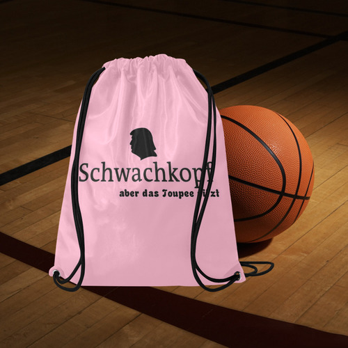 Schwachkopf / Trump by Popart Lover Large Drawstring Bag Model 1604 (Twin Sides)  16.5"(W) * 19.3"(H)