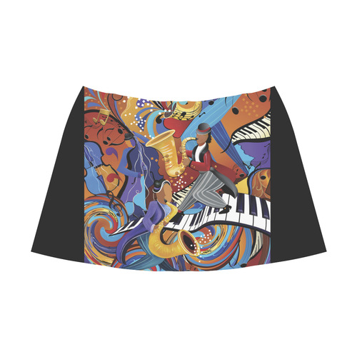 Jazzy crepe skirt Mnemosyne Women's Crepe Skirt (Model D16)