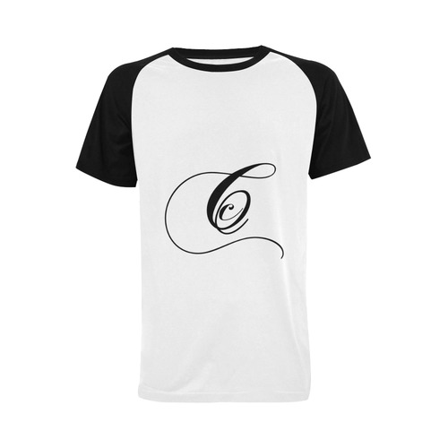 Alphabet C - Jera Nour Men's Raglan T-shirt (USA Size) (Model T11)