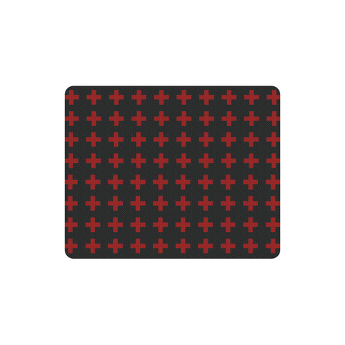 Punk Rock Red Crosses Rectangle Mousepad