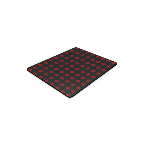 Punk Rock Red Crosses Rectangle Mousepad