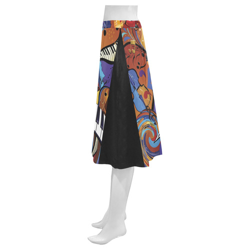 Jazzy crepe skirt Mnemosyne Women's Crepe Skirt (Model D16)