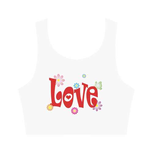 Love illustration Women's Crop Top (Model T42)