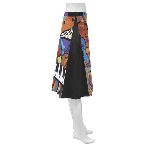 Jazzy crepe skirt Mnemosyne Women's Crepe Skirt (Model D16)