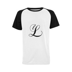 Alphabet L - Jera Nour Men's Raglan T-shirt Big Size (USA Size) (Model T11)
