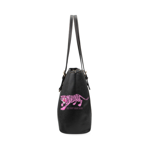 This Pussy Grabs Back! Leather Tote Bag/Small (Model 1640)