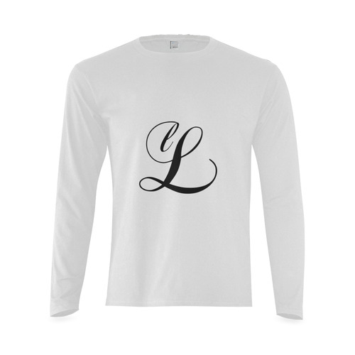 Alphabet L - Jera Nour Sunny Men's T-shirt (long-sleeve) (Model T08)